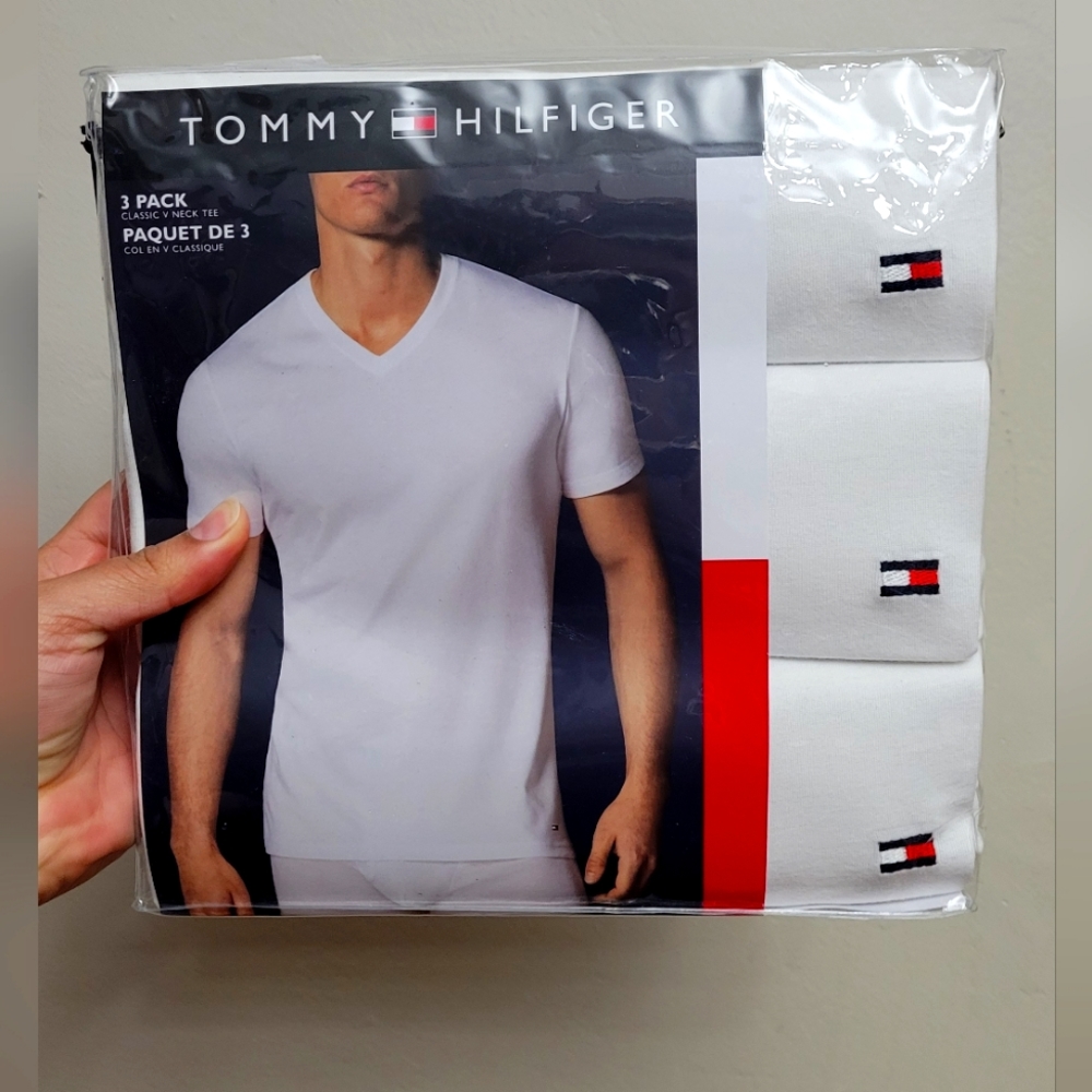 Tommy Hilfiger 3 Pack Classic V Neck Tee